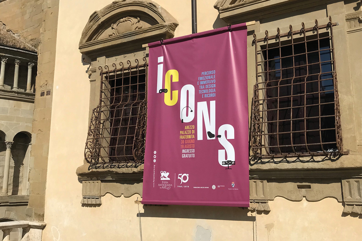 Icons, percorso immersivo, fiera antiquaria di Arezzo, Arezzo, identity mostra